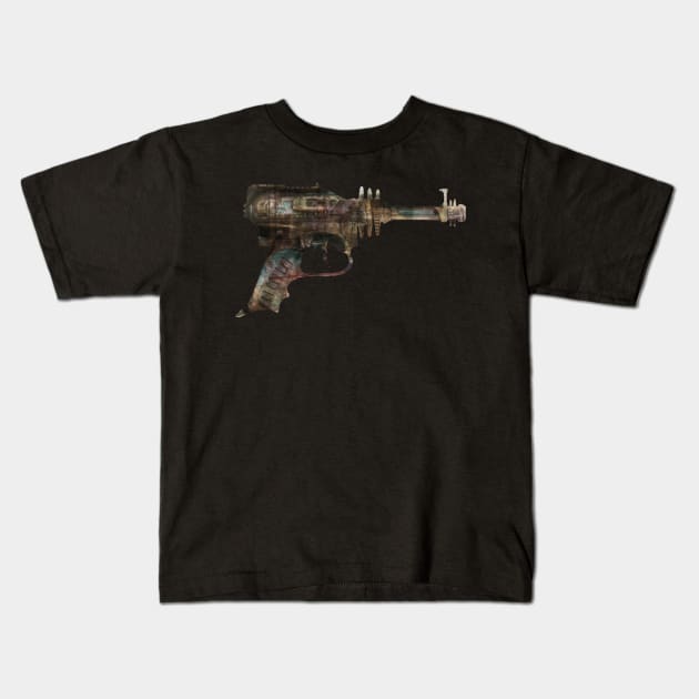 RAYGUN BLASTER Kids T-Shirt by AtomicMadhouse